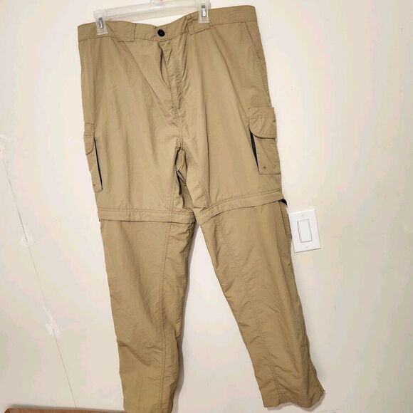 Magellan Convertible Pants Men 2XL Khaki Color Cargo Fishing Water Repellent - Picture 1 of 10